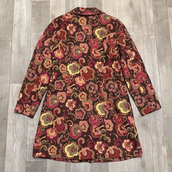 Womens Bentley A. Retro Floral Quarter Trench Vintage Button Up‎ Jacket - Picture 2 of 8